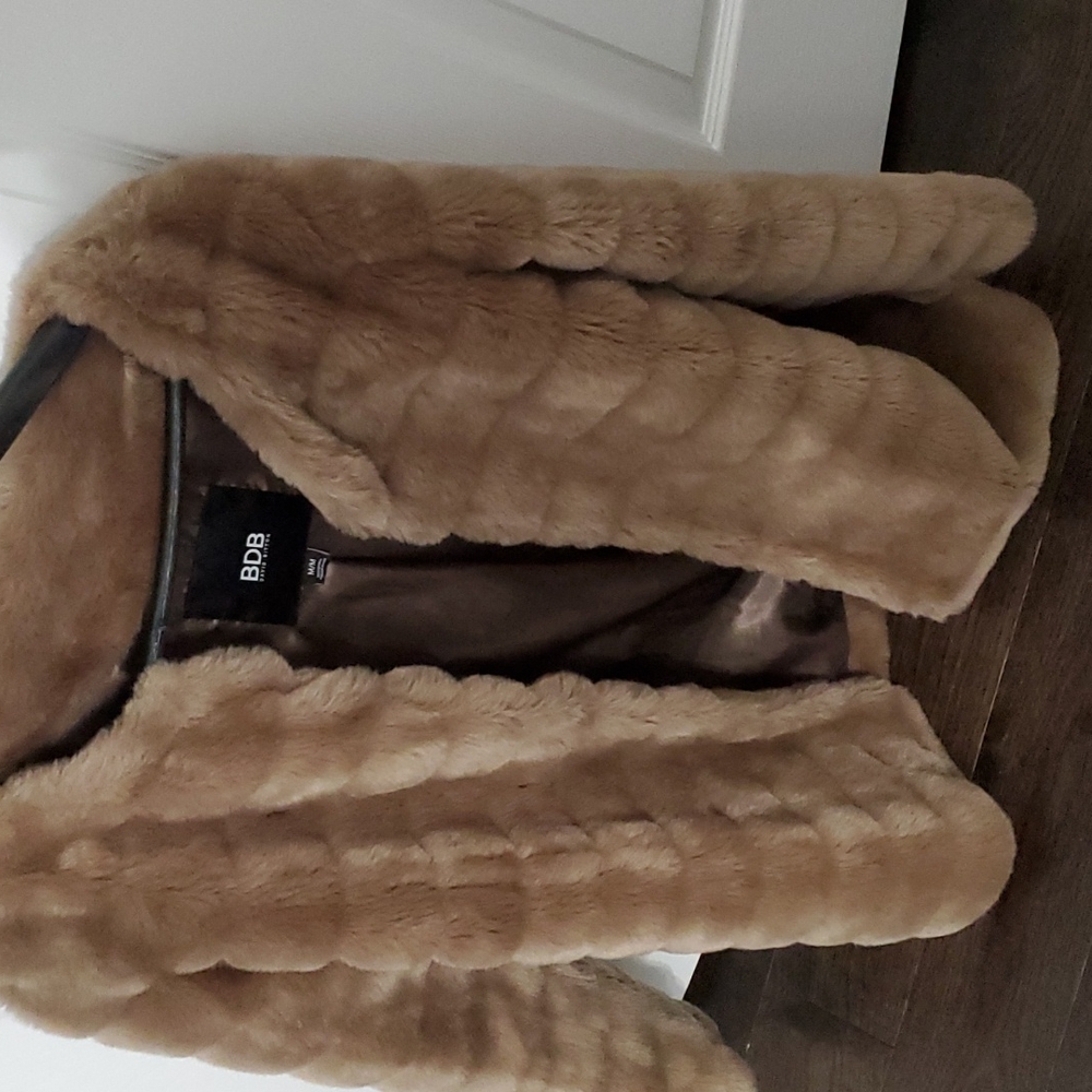 David button fur coat